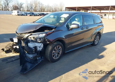 2025 Toyota Sienna Le из США, поврежденный, VIN 5TDKRKEC5SS225530